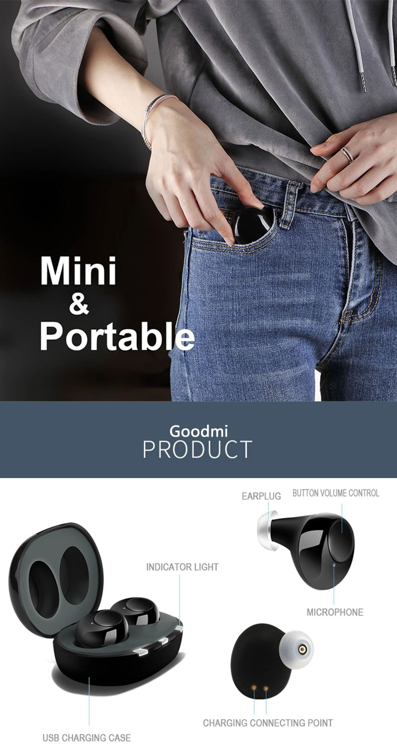 Goodmi Disability Aids Hearing Aid Rechargeable audiphone for china hearing aids